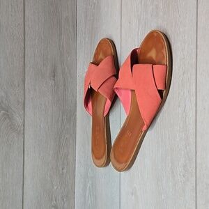 Anthropologie 1.State Women Travir Crisscross Leather Sandals Flats shoes 8.5M